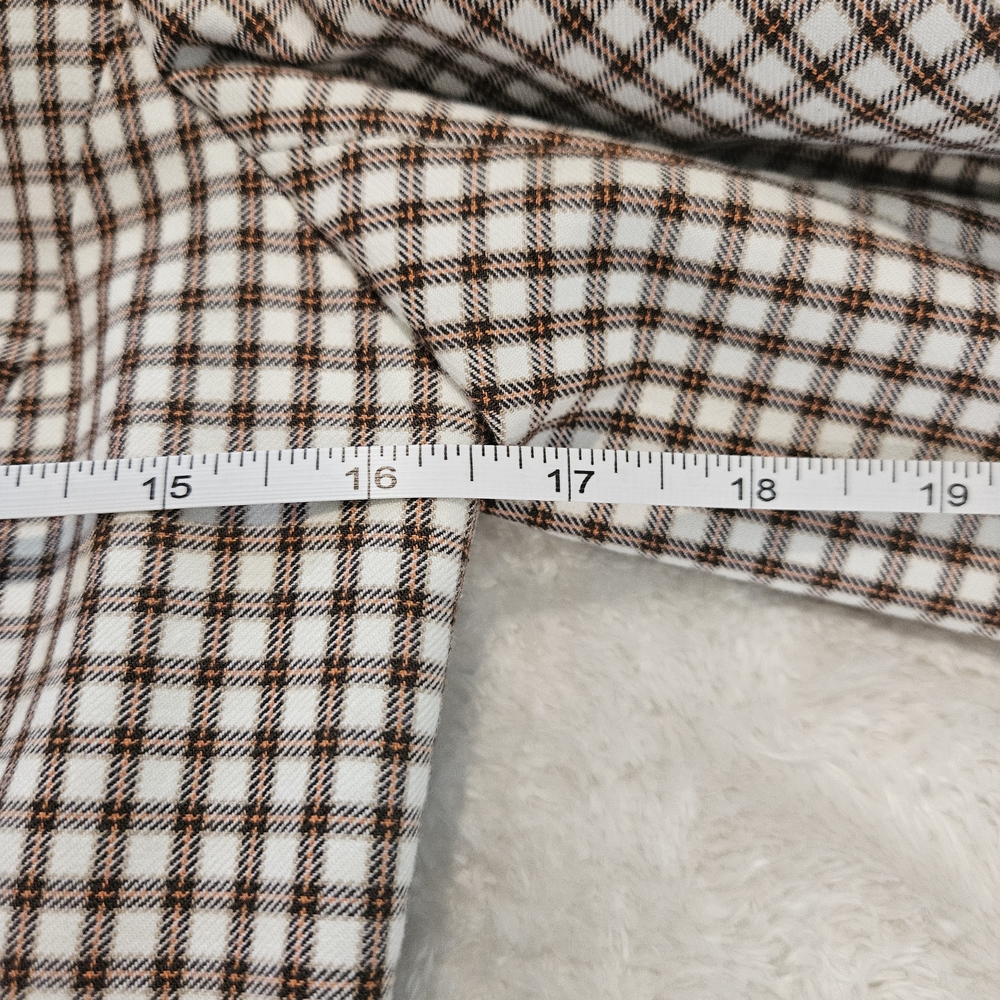 NEW Theory Checked Jacket Blazer Size 4 Brown Minimalist Business Casual Luxury - Picture 8 of 10